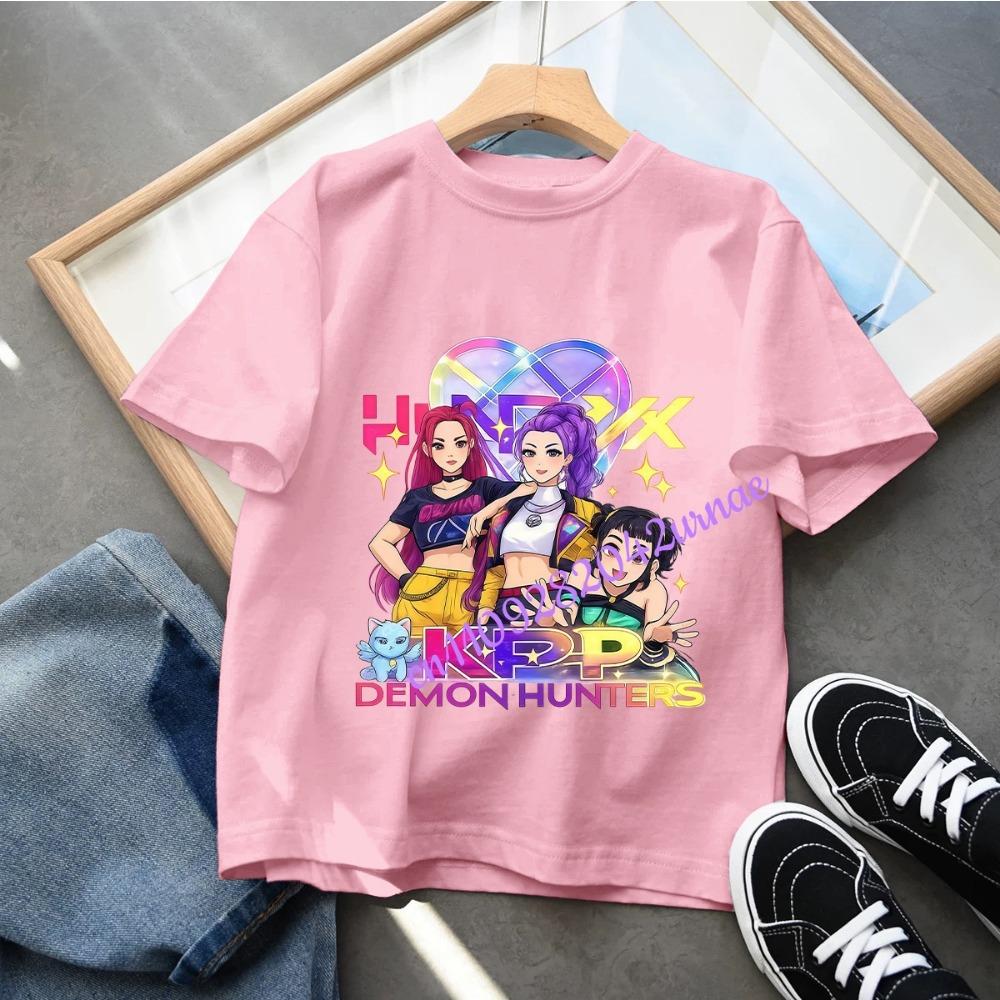 Baby Girls T Shirt Children's Clothing KPop Demon Hunters Fans Gifts Kids Clothes Fashion Casual Tops