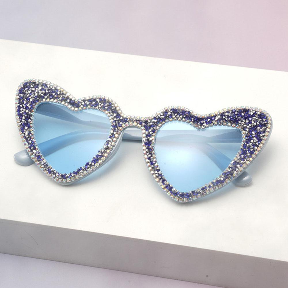 Sparkly Heart Shaped Sunglasses for Women Rhinestone Wedding Party Favors Bridesmaid Gift Shiny Diamond Sun Glasses Photo Props