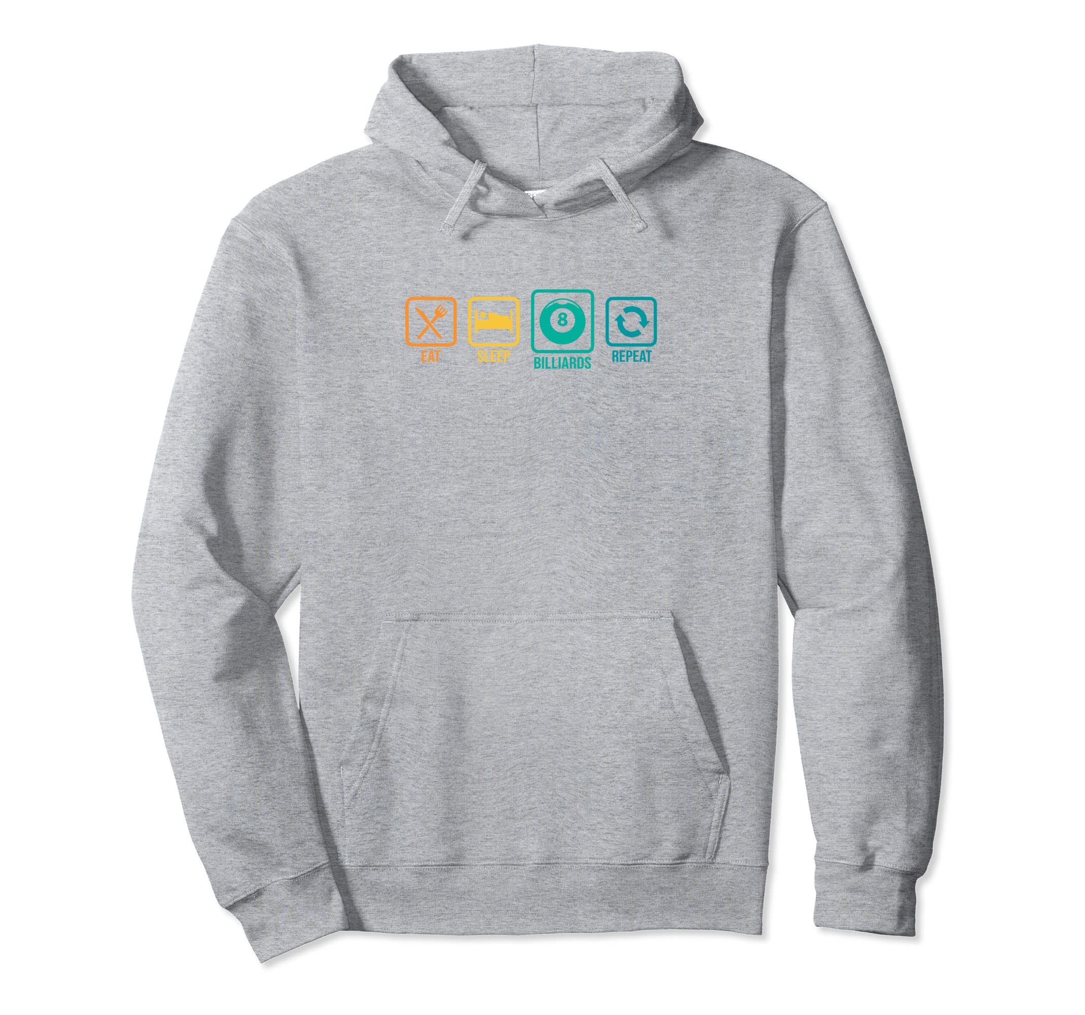 

Eat Sleep Billiard Repeat Pool Player Cue Snooker 8 Ball Hoodie