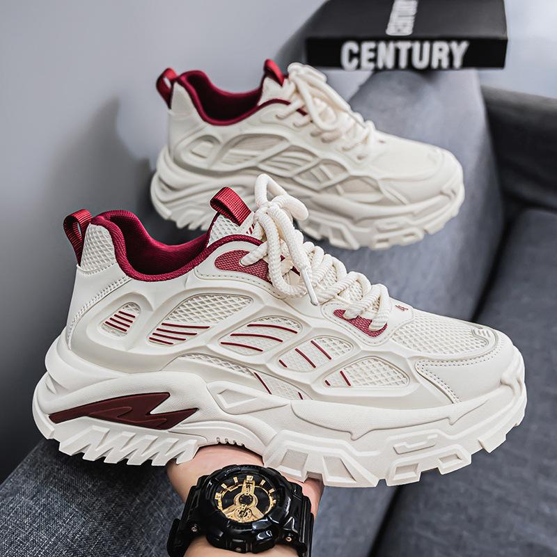 Schuhe Frühling neue Studenten Netz atmungsaktive Sport Freizeitschuhe Plateau Papa Schuhe