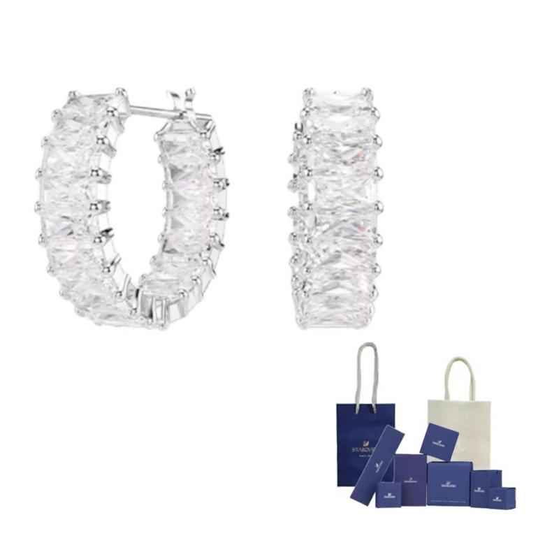 Swarovski Matrix hoop earrings F-Original Brand Box And Bag