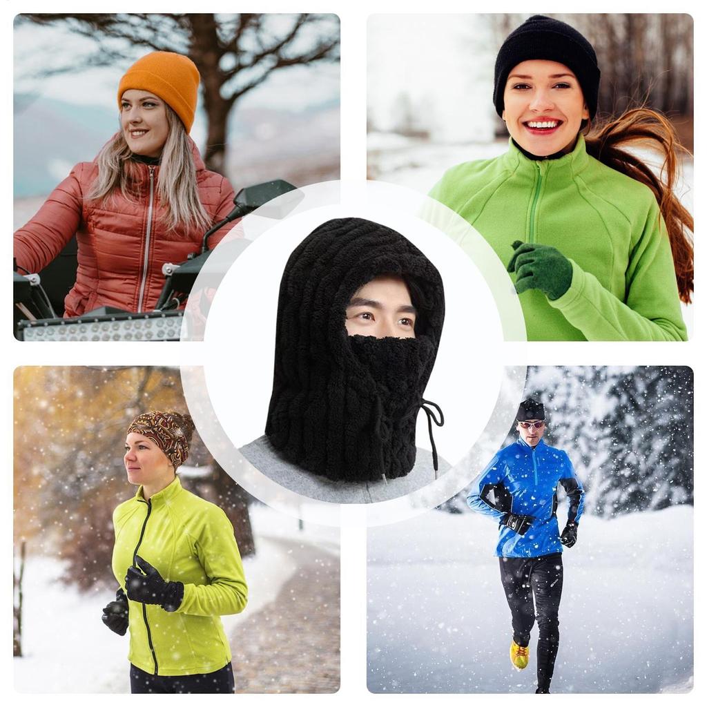 Winter Hat Waterproof Adjustable Thermal Windproof Winter Head Hood Neck Face Cover For Outdoor Skiing Snowboarding Motorcycle