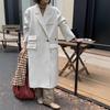 Designer personalized one-button double-sided woolen coat for women's daily commuting versatile wool