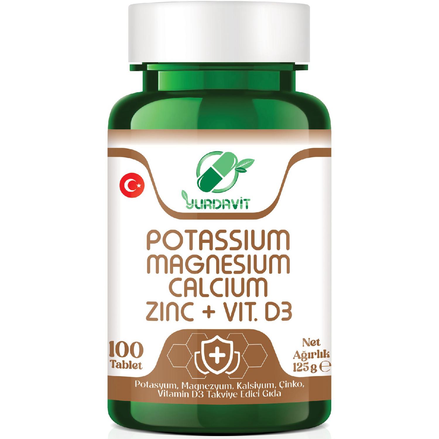 

Potassium Calcium Magnesium Zinc Vitamin D3 Potassium Calcium Magnesium Zinc 100 Tablets