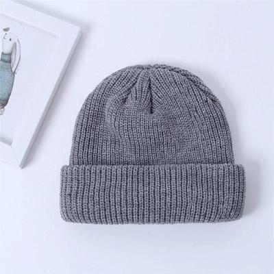 Adult Men Warm Casual Short Thread Hip Hop Hat Wool Knitted Skull Cap Elastic Hats