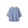 Spot summer new cotton and linen disc buckle loose top Chinese retro literary casual tea clothes five-point shirt