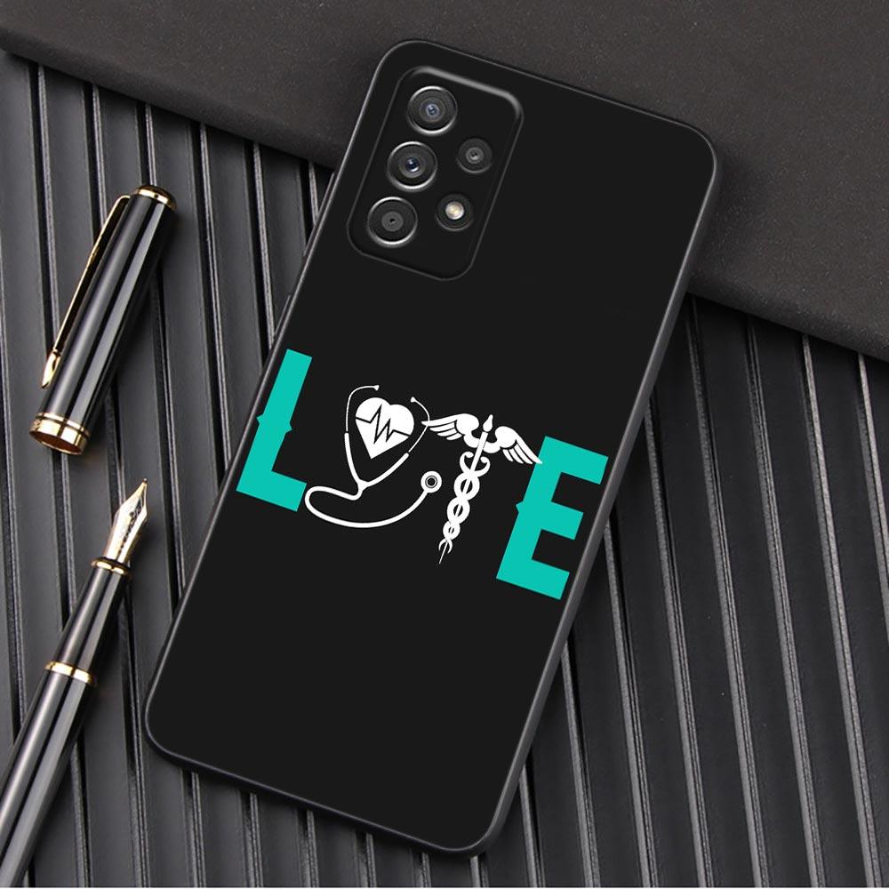 Nurse Medical Heart Stethoscope Phone Case For Samsung Galaxy A57 A56 A37 A55 A36 A26 A54 A52 A35 A34 A25 A17 A16 A15 A07 Cover