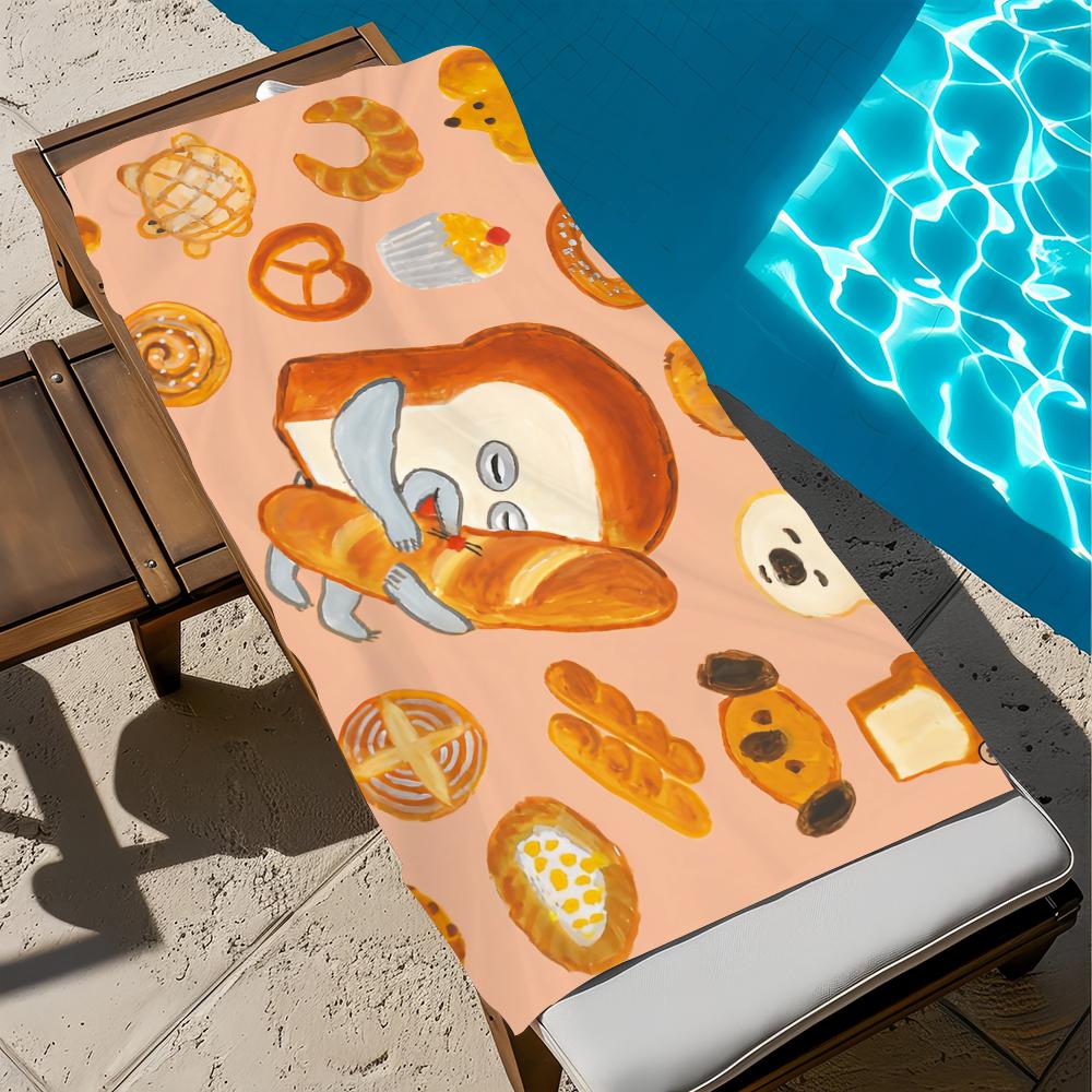 B-bread cute Towel Beach t-thief Quick Dry Soft Pool Towels Gift for Travel Gym Shower Camping sports