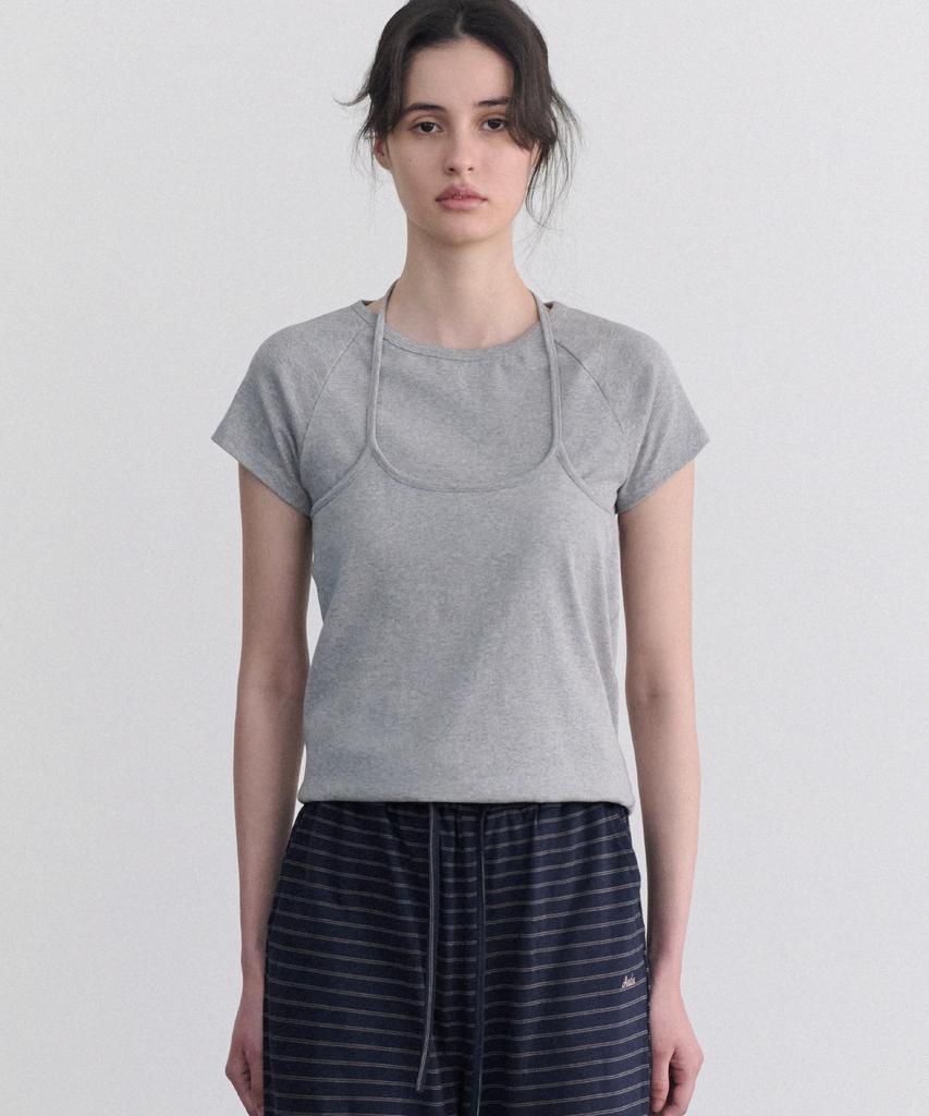 ANDNEEDS Oster Two Way Short Sleeve (Melange Gray)