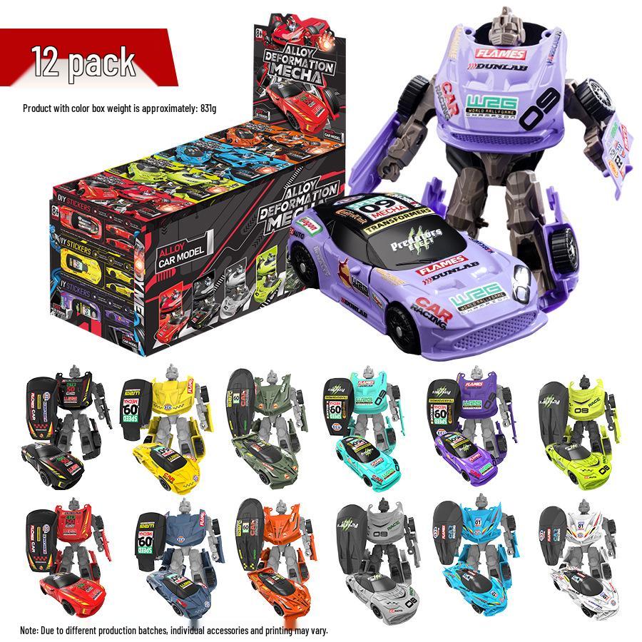 Alloy Transforming Mecha Robot Inertial Car Toy for Kids