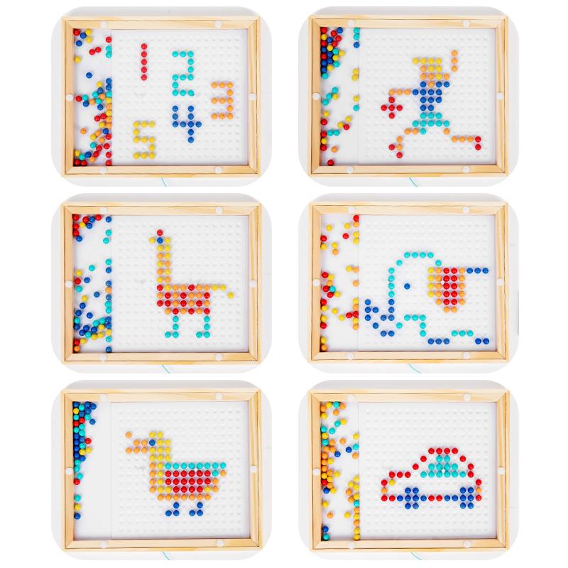 Magnetic Drawing Board for Toddlers Magnet Beads and Pen Drawing Board Montessori Educational Sensory Travel Toys Gifts for Kids