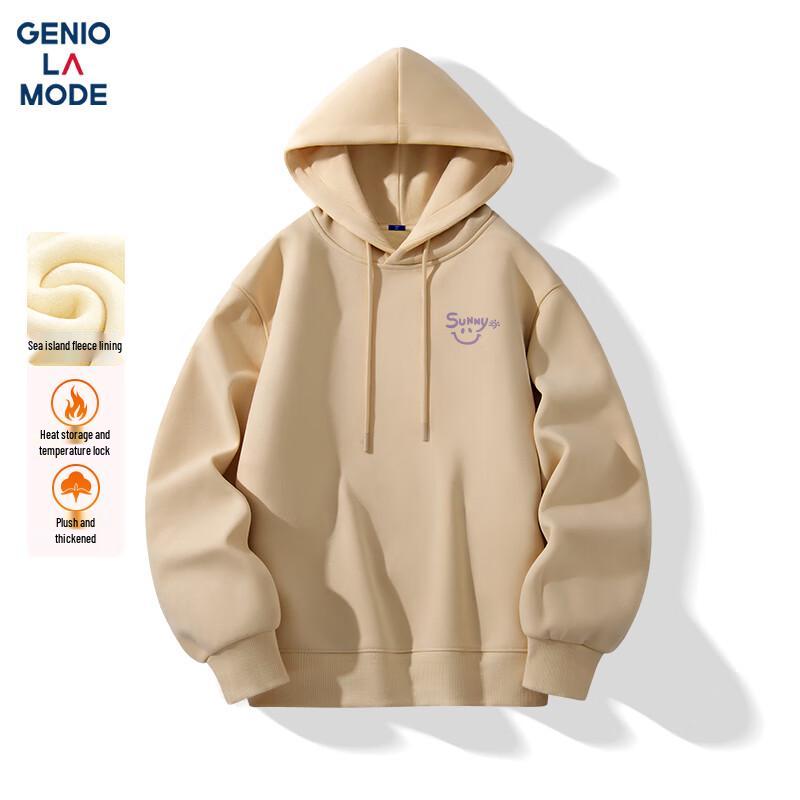 

GENIOLAMODE Men s Plush Lined Hooded Sweatshirt XL