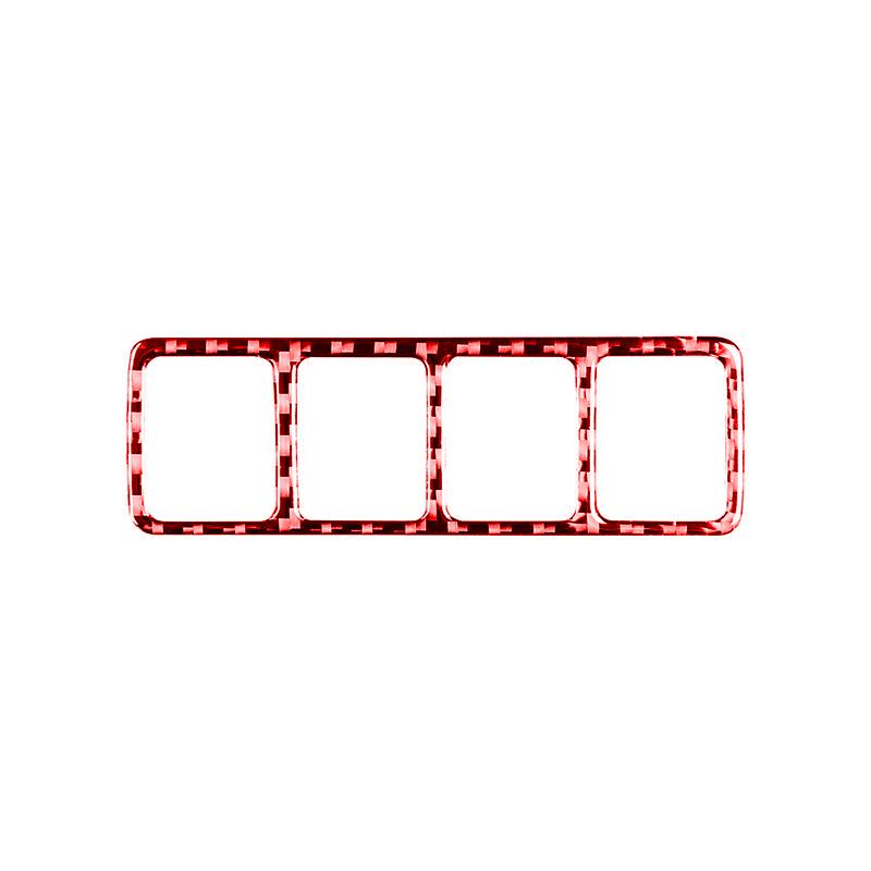 For Nissan Sentra 2016- Carbon Fiber Car Headlight Adjusting Switch Buttons Panel Trim Frame Decoration Interior Sticker