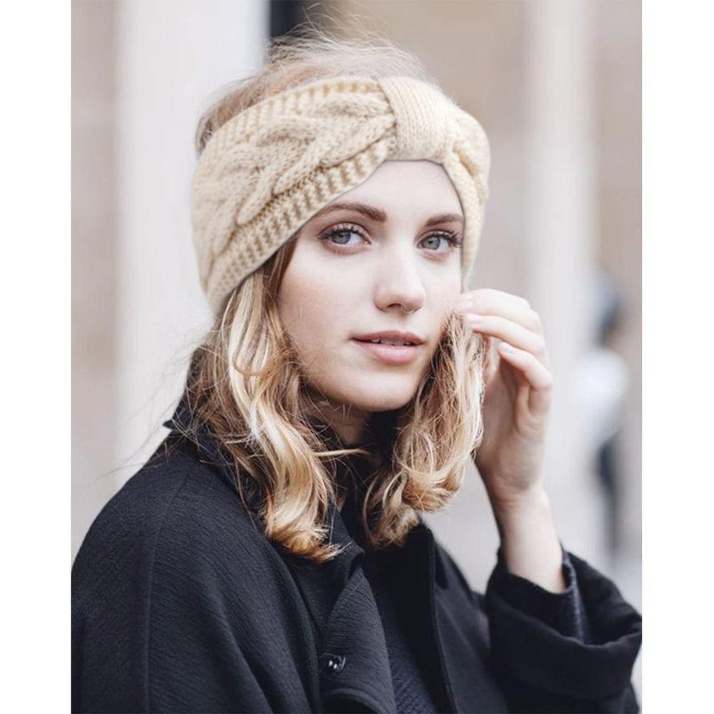 Knitted Crochet Turban Warm Ear Warmer Winter Women Headbands  Hair Accessories