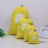 Sealable Cube Travel Bags Nylon 4 Piece Drawstring For Bathroom Kitchen Storage