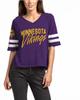 Junk Food Donna NFL Minnesota Vikings Maglietta Girocollo Vestibilità Larga Nuova XXS-XL