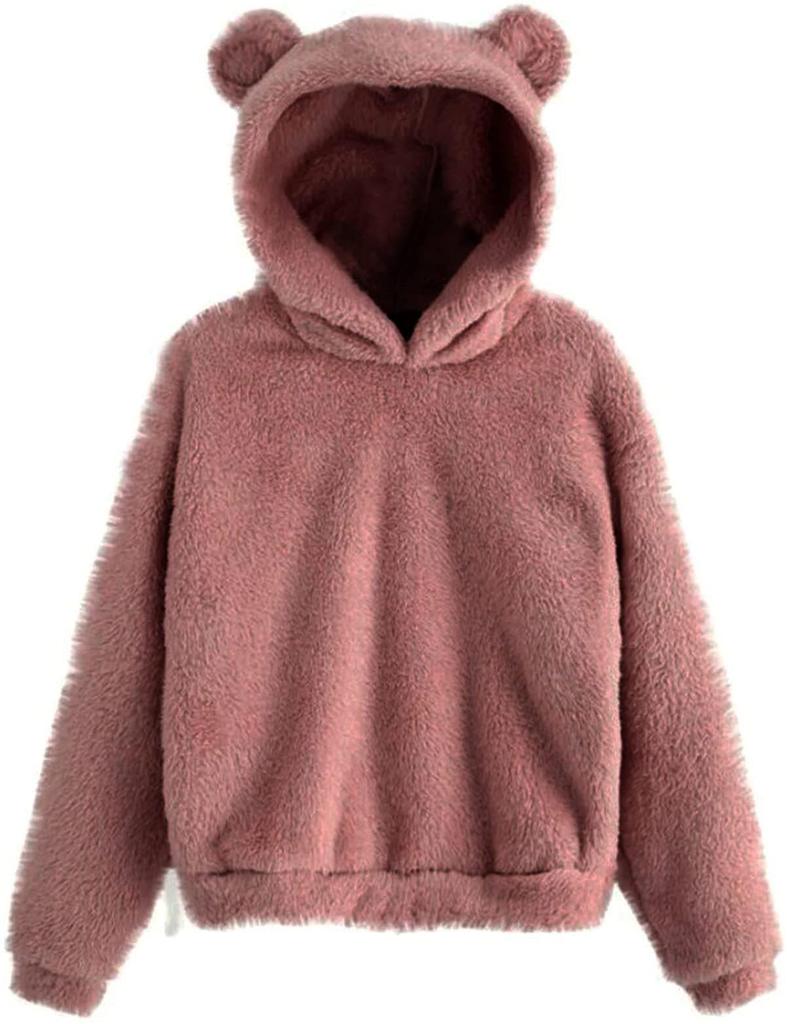2024 Fluffy Rabbit Ear Hooded Warm Autumn/Winter Sweater