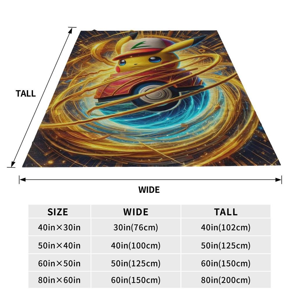 Pikachu In the Poke Plush Blanket Children  Flannel Throw Blanket For Home Decor Super Soft Design Quality Bedspread Gift