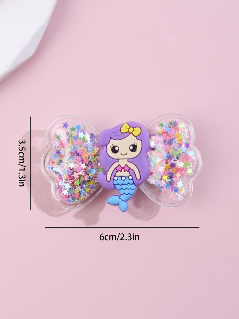 2 Stück Mode Meerjungfrau Haarspangen für Mädchen Cartoon Bunte Haarnadeln Baby Kinder Dekorative Haarspangen Niedliche Boutique Haaraccessoires