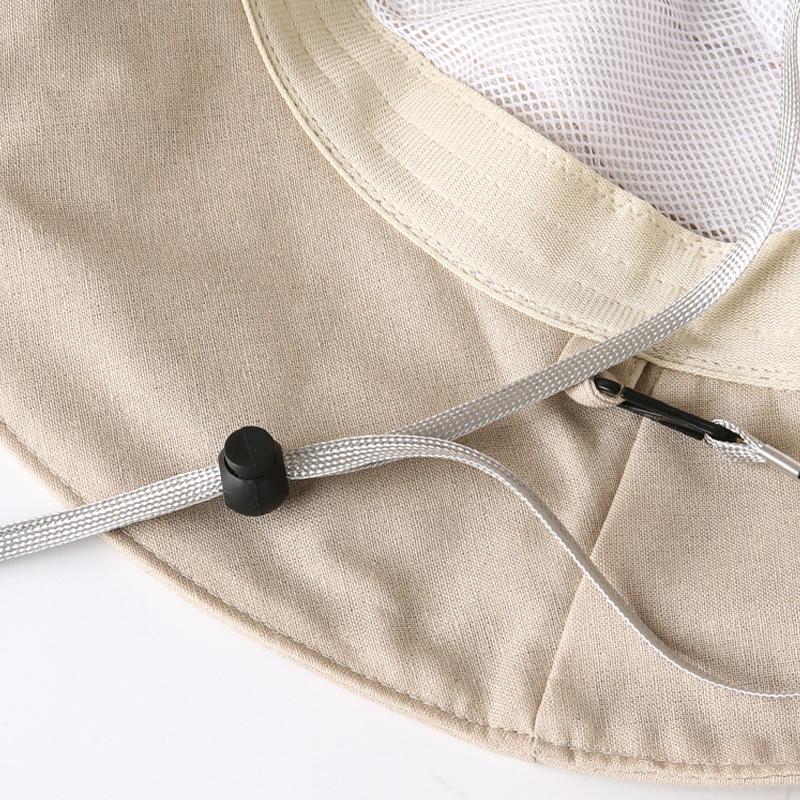 Summer Wide Brim Adjustable Bucket Hat Cotton UV Protection Fisherman Cap Unisex Adult Solid Colors Casual Spring Bob Panama Hat