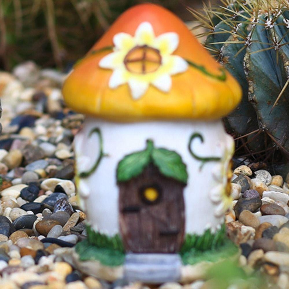 Micro Landscape Resin Garden Mushrooms Mushrooms Mushrooms House Model Courtyard