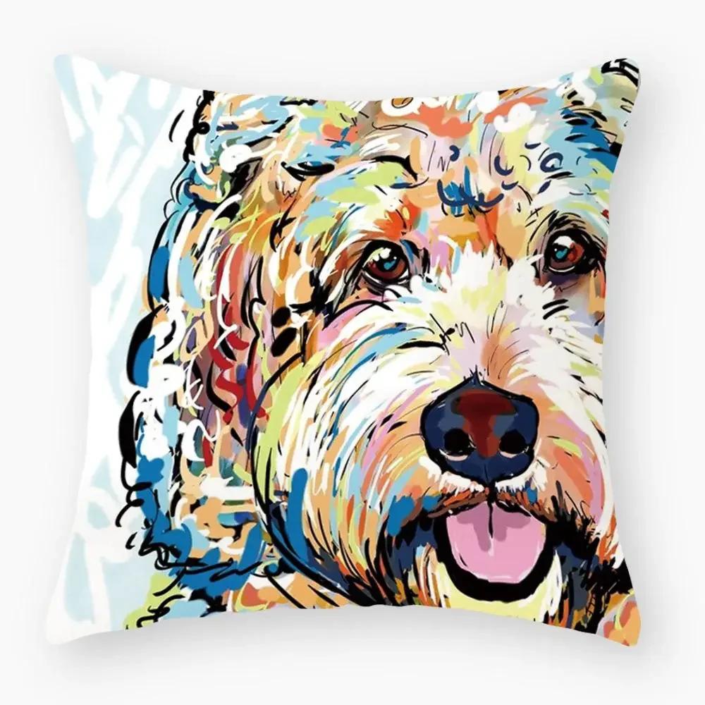 Sofa Kissenbezug Schlafzimmer Dekoration Kissenbezug Niedlicher Hund Yorkie Kissenbezug Mops Kissen Sofa Auto