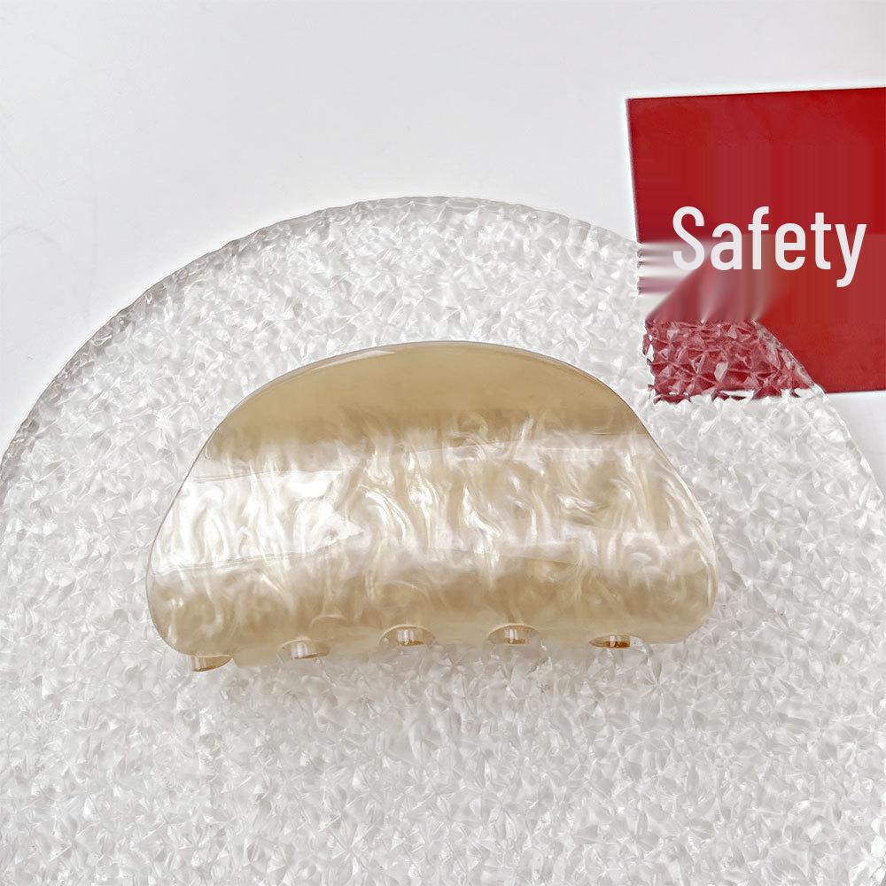 Luxury Acrylic Marble Wave Hair Claw Clip - Elegant Updo Accessory