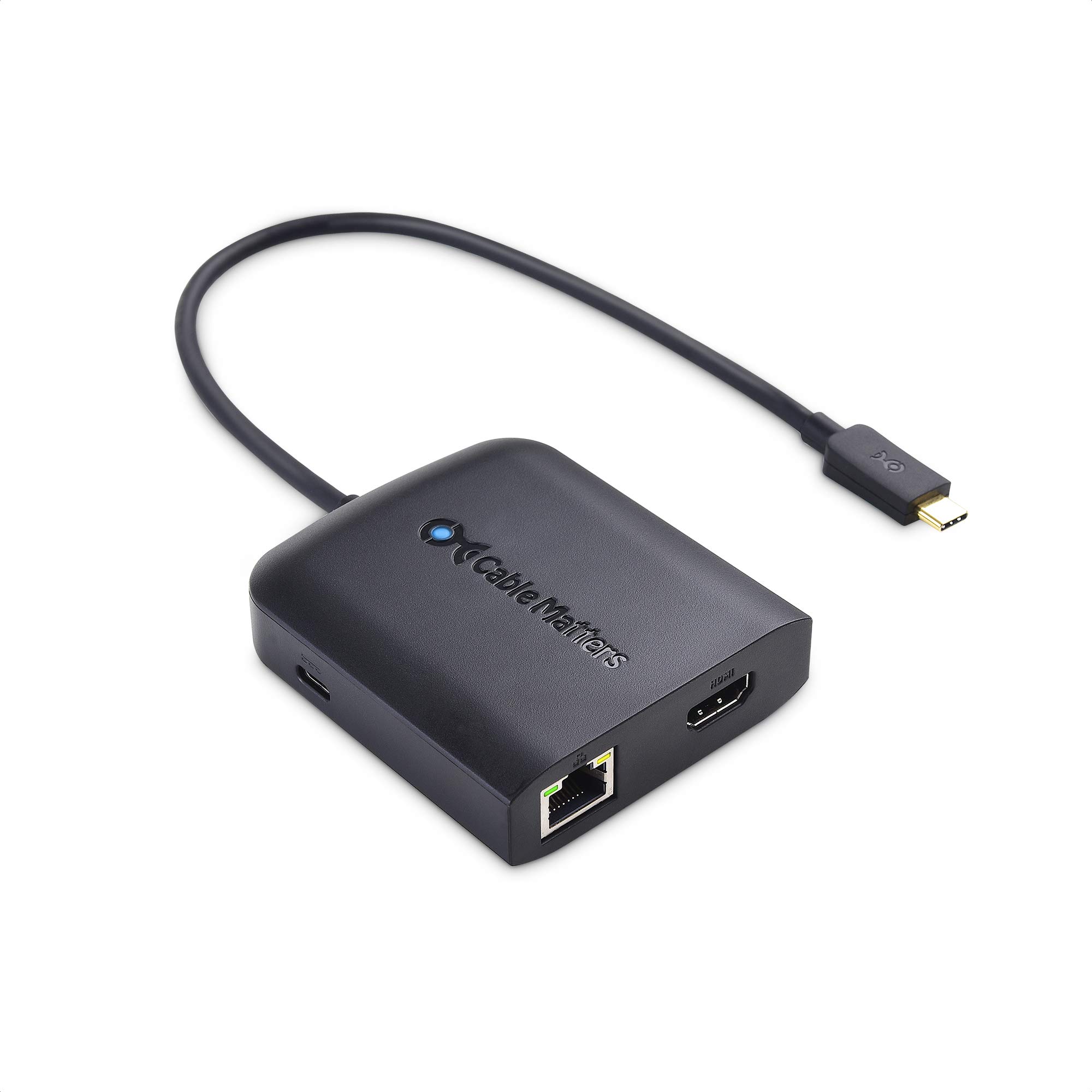 

Cable Matters USB C Хаб LAN HDMI PD USB C HDMI Адаптер-конвертер 4K 30 Гц USB Gigabit Ethernet 80 Вт PD Зарядка Компьютерная док-станция Thunderbolt 3