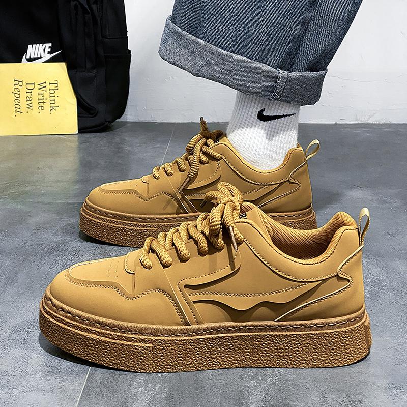 New Men's Classic Fashion Low Top Thick Sole Skateboarding Shoes Comfortable Soft Sole Basketball  Sneakers