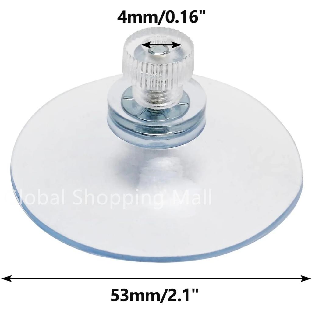 Packung mit 5/10 Saugknopf Kunststoff-Saugpads 25/32/41/53mm Klarer PVC-Saugnapf Stark haftender Saughalter mit Schraubenmutter Ho