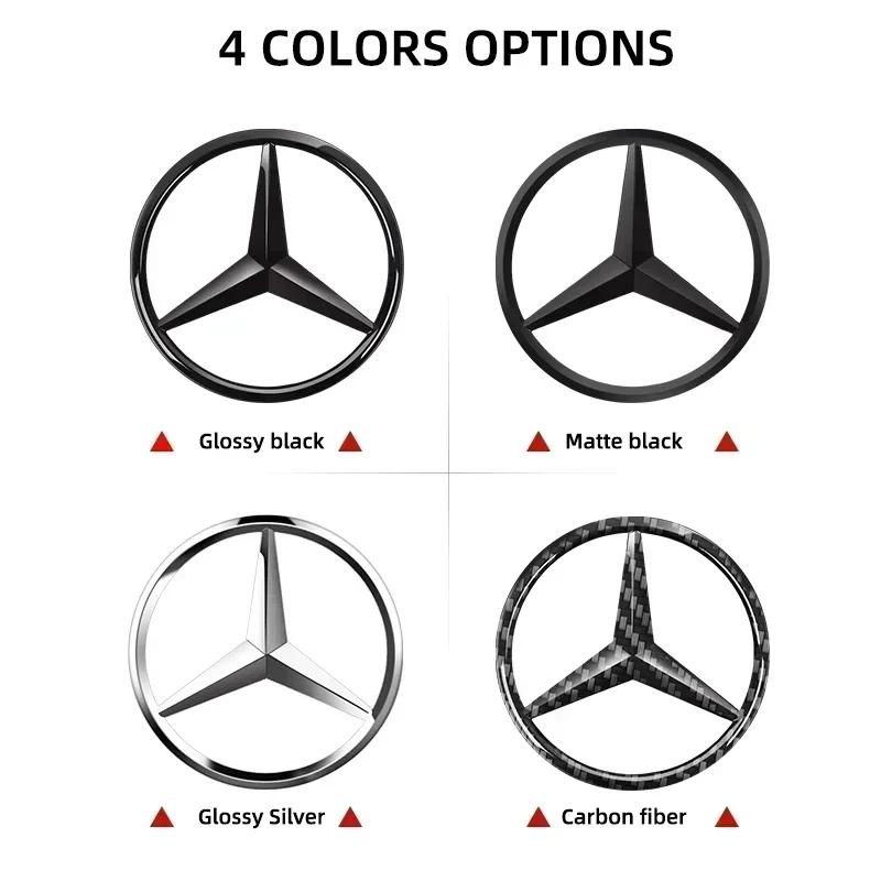 1pcs 52mm 57mm Car Steering Wheel Badge Emblem Sticker For Mercedes Benz W204 W205 W212 W213 W221 W177 W246 GLA GLC CLA A Class NI9