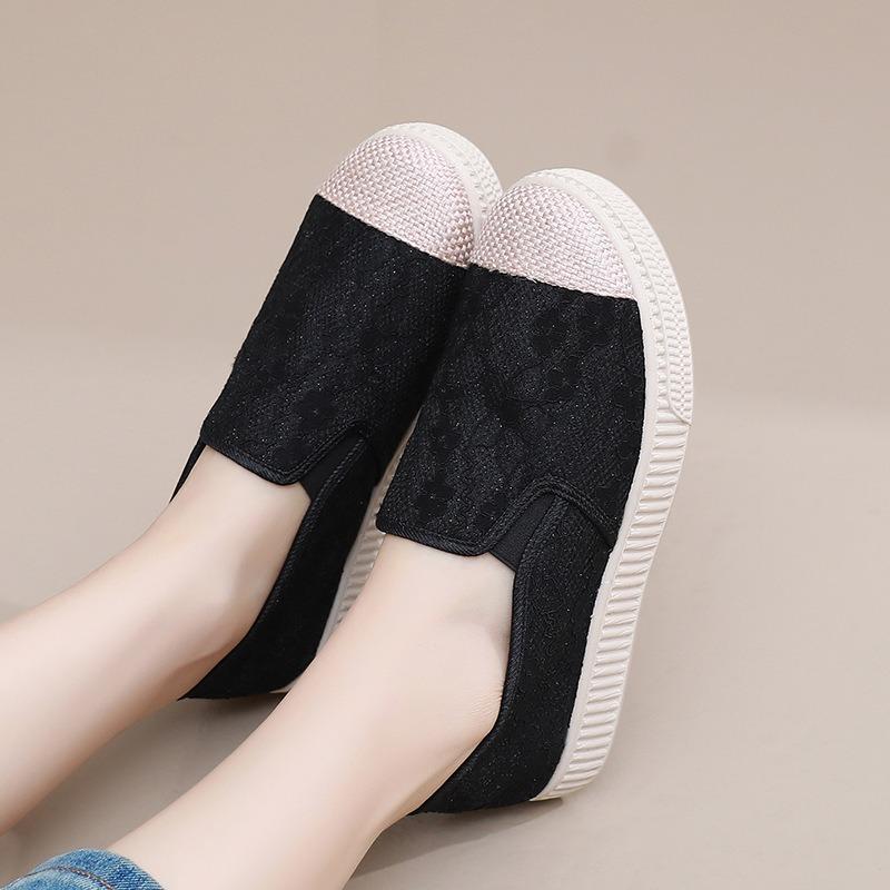 Summer New Casual Breathable Lightweight Single Shoes Non-slip Versatile One-pedal Women's Shoes Soft-soled Fashion Shoes Women's