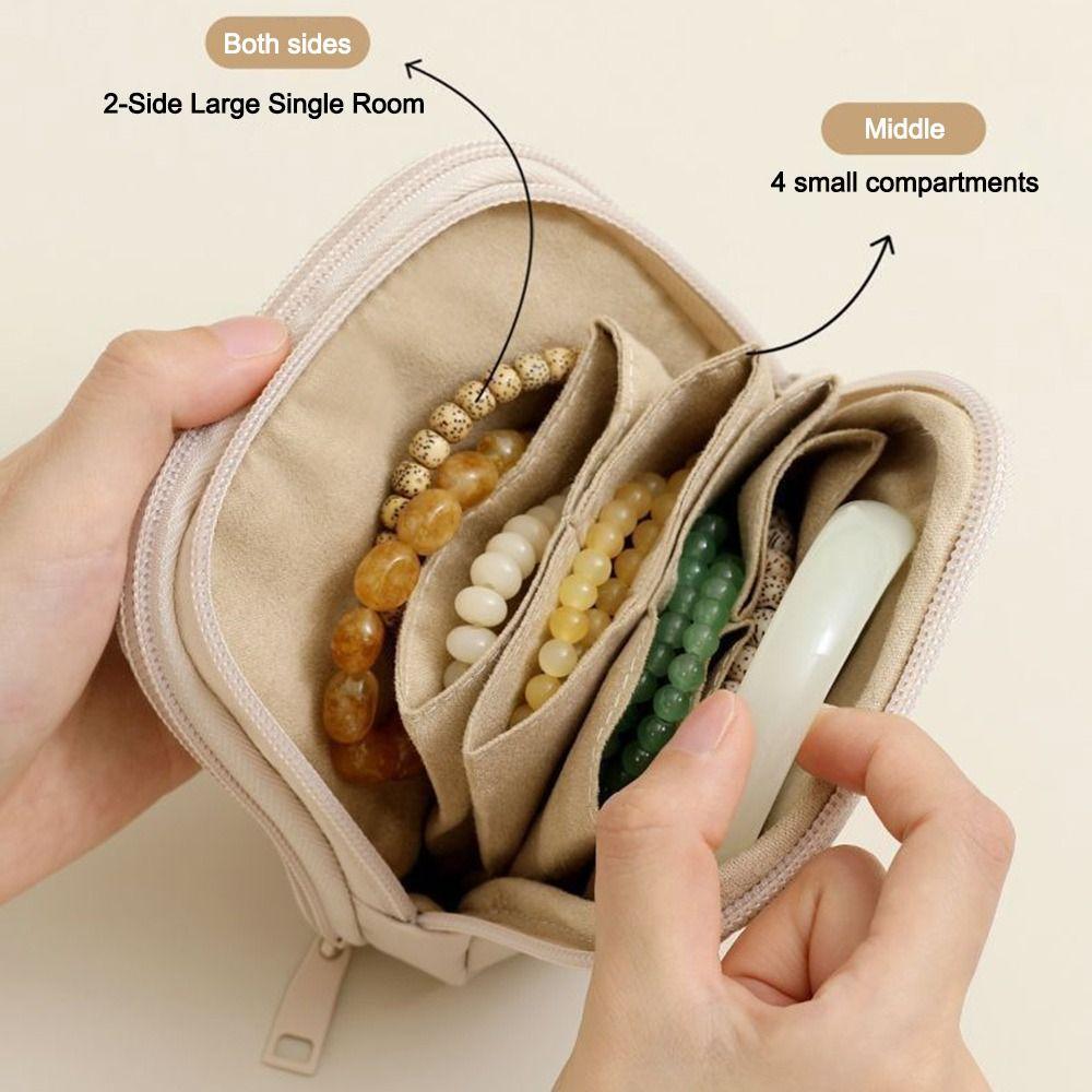 Portable PU Leather Jewelry Packing Bag Large Capacity Multi-layer Jewelry Storage Case Rings Organizer Small Items