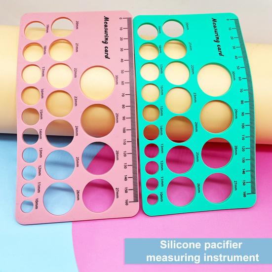 1 Set Nipple Measuring Ruler Double-sided Printing Soft Silicone Nipple Breast Pump Flange Ruler Home Use