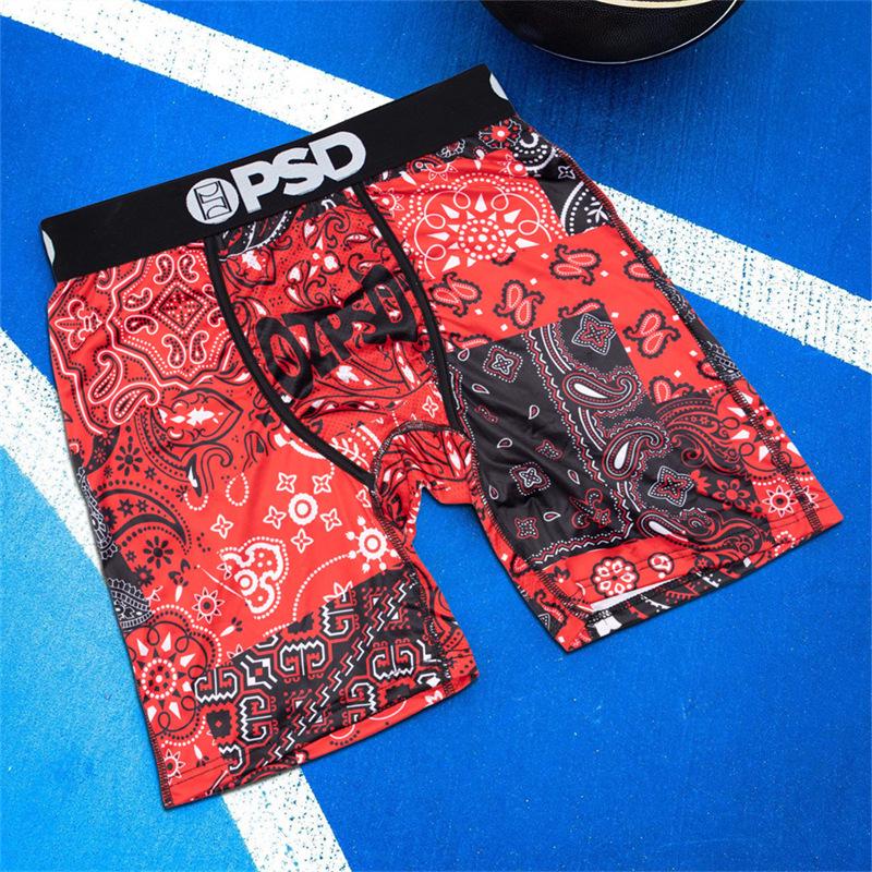 PSD Boxer Briefs Estampados Cómodos de Secado Rápido para Hombre de Línea Larga de Tiro Medio