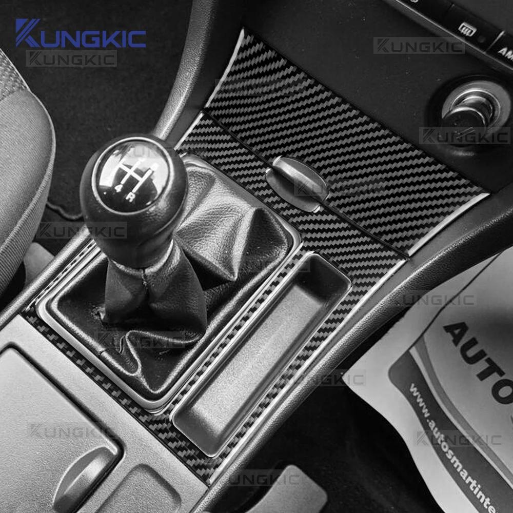 Real Soft Carbon Fiber Sticker For Mazda 3 2004 2005 2006 2007 2008 2009 Gear Shift Bezel Cover RHD LHD Car Interior Accessories