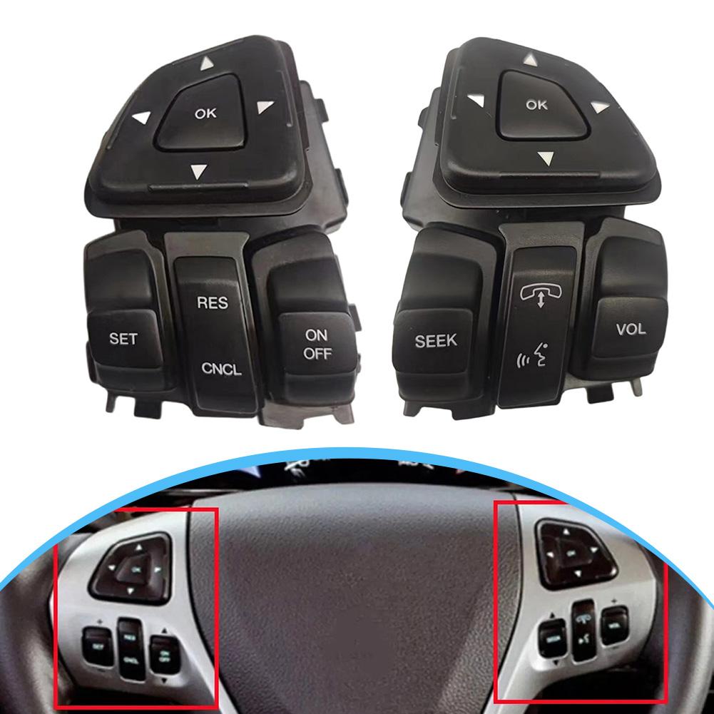 Cruise Control Switch Pair for Ford Steering Wheel Radio Speed Control 2011 to 2019 OEM BT4T9E740AFW BT4T9E740CFW