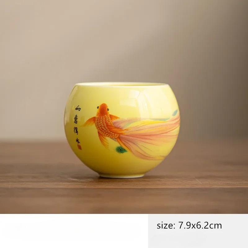 Exquisite Chinese Ceramic Teacup Handmade Custom Master Cup Traditional Tea Accessories Custom Coffee Cup Tea Set Supplies