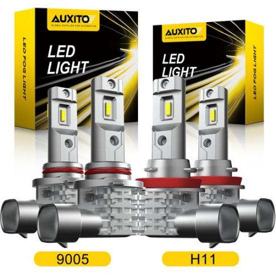 9005 9006 H11 LED Combo Headlight High Low Beam Bulb White Fog Light Kit DRL EOA