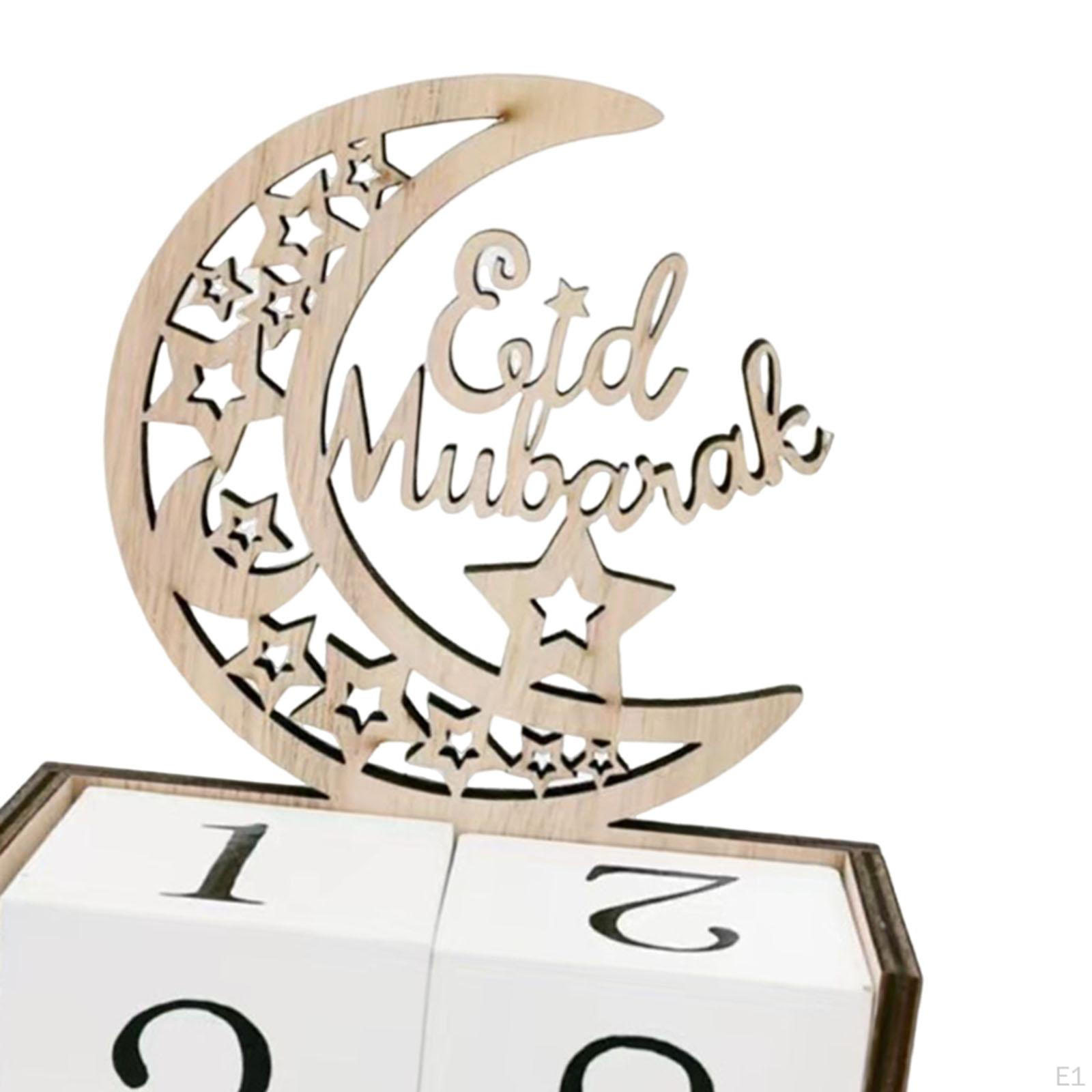Ид Адвент календарь Мубарак украшения Рамадан подарок художественные поделки деревянный — фото 3