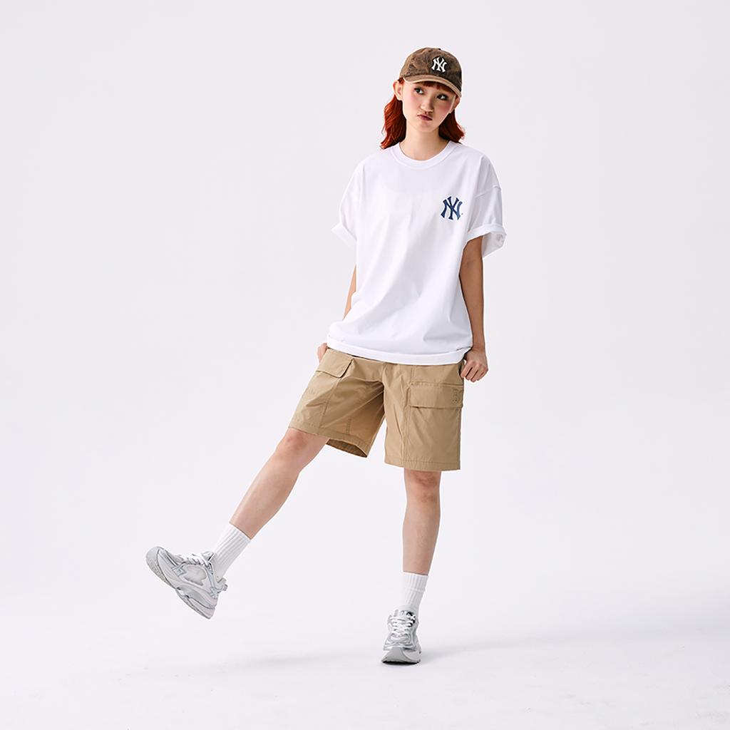 New MLB Preppy Style Collection Basic Boston Red Sox SS25 Cargo Shorts Unisex Khaki 3ASMV0553-43BGD