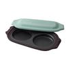 Toffy Microwave Double Grill Plate Cooks Two Dishes Saves Includes Recipe Pale Aqua K-MW5, Simultaneously, Time, Book, Non-stick Coating,