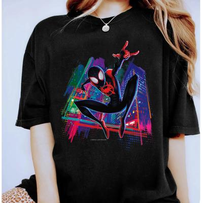 Marvel Spider-Man Miles Morales Unisex 100% Baumwolle T-Shirt Herren T-Shirts Oberteil Kinder T-Shirt Erwachsener
