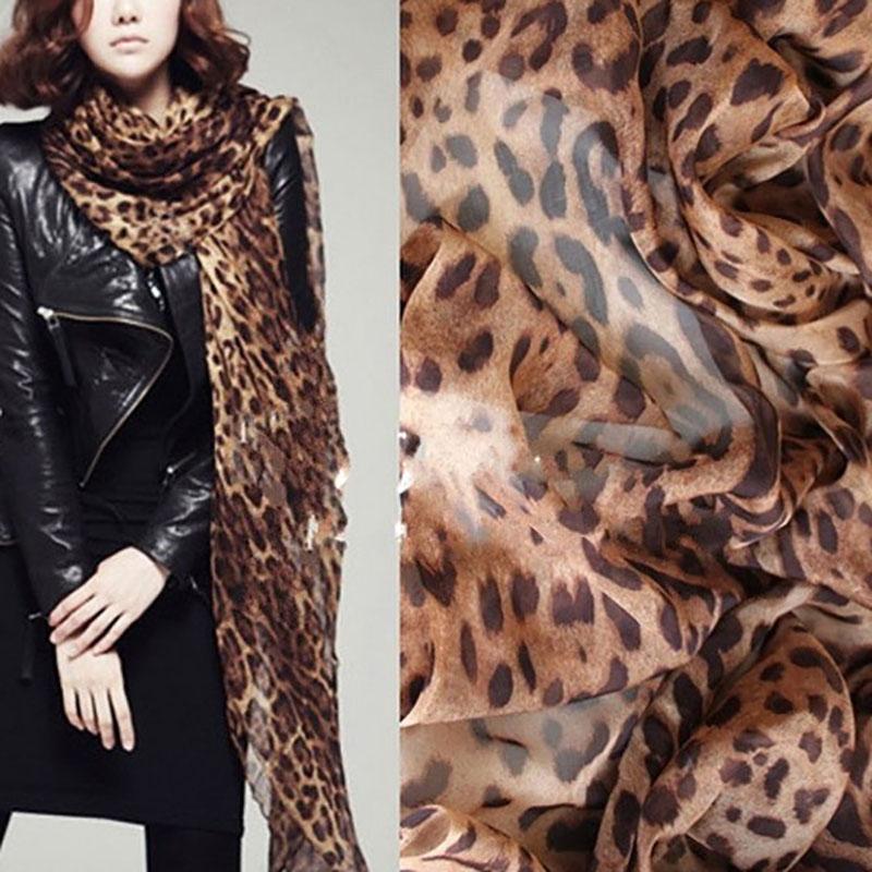 WTEMPO 2PCS All Seasons Leopard-print Silk Scarves Retro Long Shawls Women's Classical Stylish Soft Lightweight Scarves Festivals Special Gifts