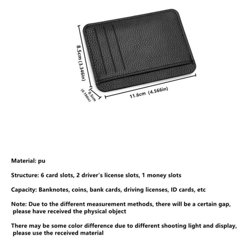 Short Ultra Thin Card Case Female Mini Multi-Card Fashion Bank Card Credit Card Holder Wallet Simple Pu Leather Card Holder