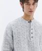 TRIP LE SENS Cloud Oversized Henley Neck Knit_Gray