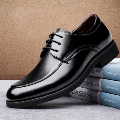 2025 Spring New Men's Classic Business Dress Leather Shoes Cowhide Leather Shoes Casual Single Shoes Derby Men's Shoes