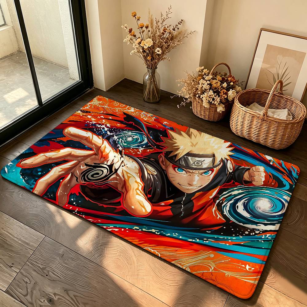 Anime N-Naruto-S Carpet Bathroom Anti-slip Mat Door Mat Home Decoration Mat Entrance Door Mat Scratch-resistant Door Mat