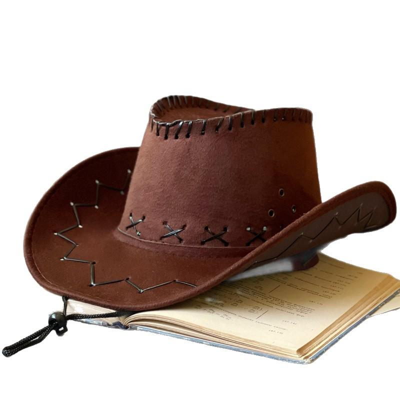 Western cowboy hat for summer, unisex, sun protection, American-style, wide brim, suitable for seaside, grasslands, Xinjiang, Sichuan, and Tibet