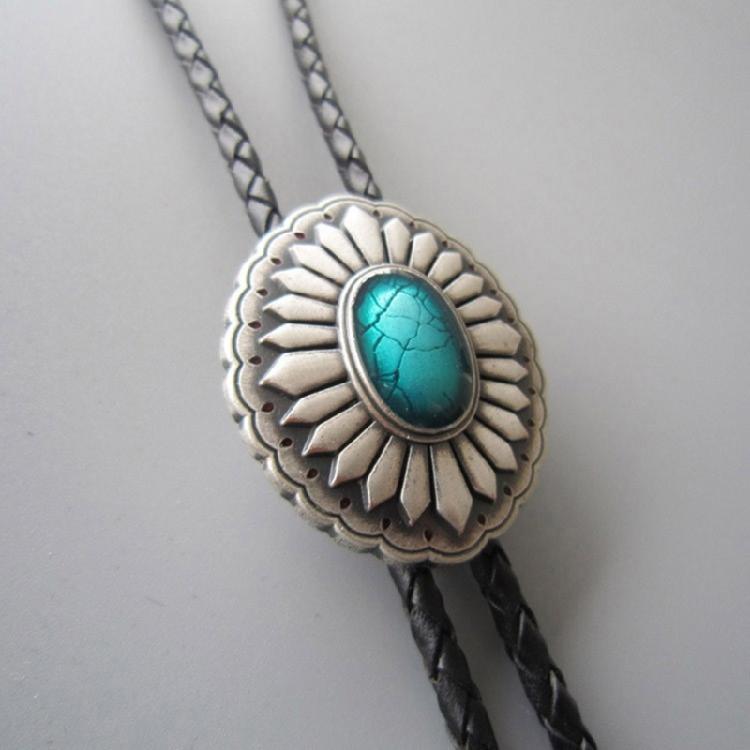 Catena Camicia Retros Collare Bolo Corda Collana in Pelle Cravatta Cravatta da Uomo d'Affari per Uomini alla Moda